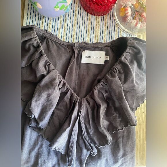 Maria Stanley Anthropologie Cascada Cropped Jumpsuit XS Grey - Picture 5 of 11